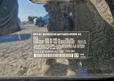 2024 BMW X6 xDrive40I z USA, uszkodzony, nr VIN 5UX33EX08R9S42789